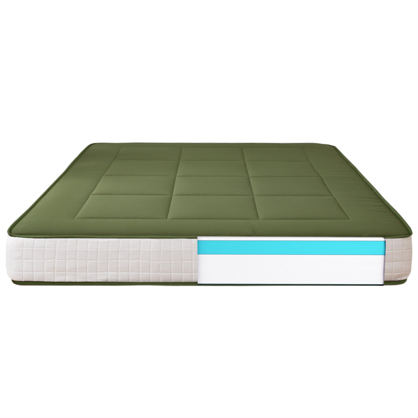 MAXYOYO Padded Japanese Floor Mattress, Green Foldable Roll Up Futon Mattress