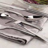 RAIN II 47-Piece Flatware Set, Forged Stainless Steel, Metallic Finish, 505156