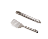 GrillOut™ 2-Piece Stainless-Steel BBQ Turner & Tongs Set