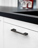 DESIGN2008 Slim Rectangular Handles for Flat Panel & Shaker Cabinets | 5" Pulls, Matte Black