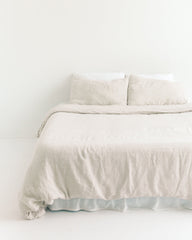 Linen Duvet Cover Set - Natural Chambray