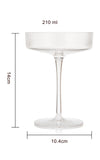 Vintage Art Deco Coupe Glasses Ribbed Coupe 8 oz | Set of 2