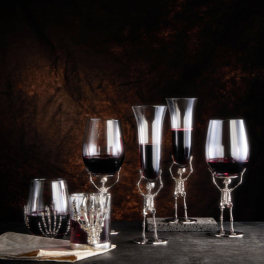 Stemless Skeleton Wine Glass | Set of 2 | 17oz