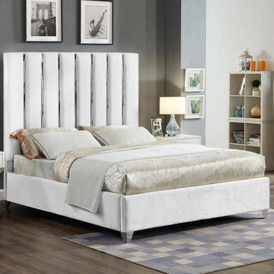 Enzo Velvet Queen Bed