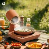 Ciarra Kitchen PortoChef Quartet : Donut Induction Cooktop & HOOD TO GO & Cookware Mini Duo