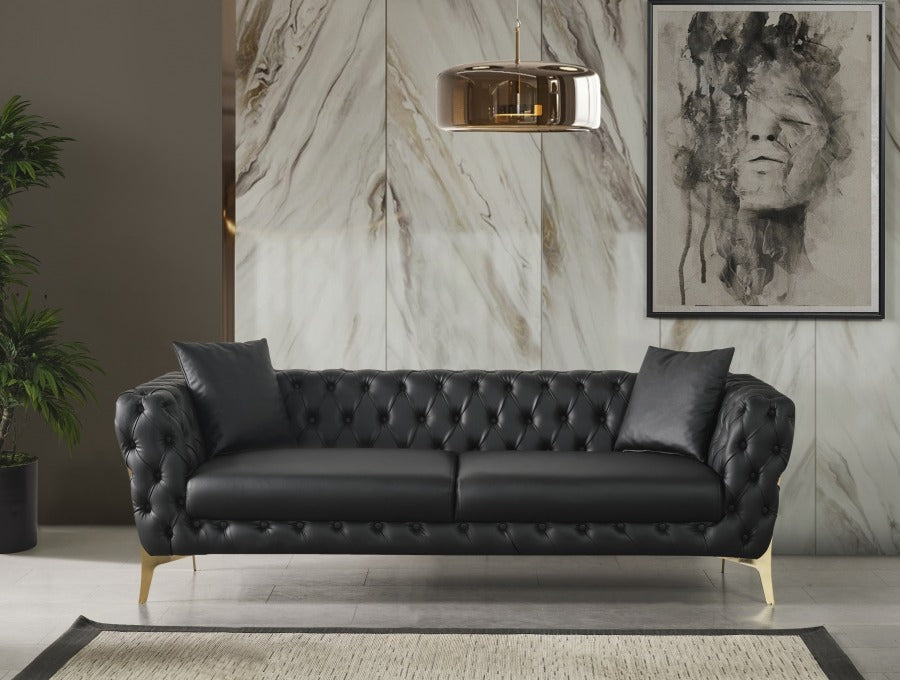 Aurora Faux Leather Sofa