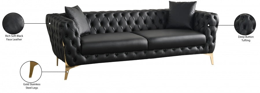 Aurora Faux Leather Sofa