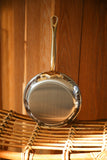 Mauviel M'ELITE B Hammered 5-Ply 2-Piece Frying Pan Set With Brass Handles