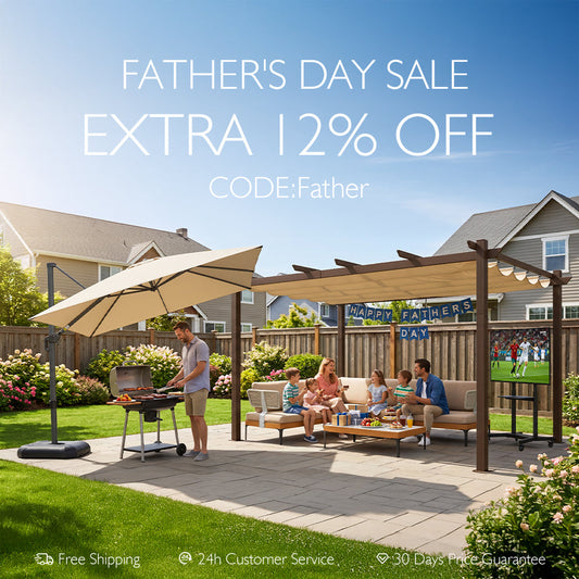 PURPLE LEAF Outdoor Retractable Pergola with Sun Shade Canopy Patio Metal Shelter for Garden Pavilion Natural Wood Grain Frame Grill Gazebo
