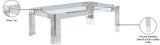 Casper Contemporary Acrylic Coffee Table with Elegant Stainless Steel Accents for Chic Living Spaces