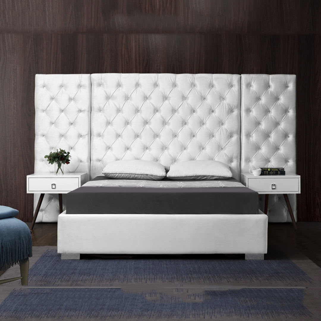 Grande Velvet Queen Bed