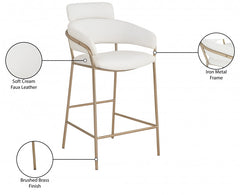 Yara Faux Leather Counter Stool