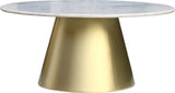Sorrento Round Marble Coffee Table with Gold Base - Elegant Contemporary Design for Entertaining