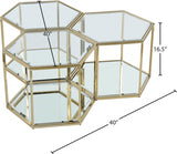 Sei Glass Modular Coffee Table with Mirrored Base - Elevate Your Space with Stylish Versatility!