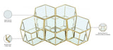 Sei Glass Modular Coffee Table with Mirrored Base - Elevate Your Space with Stylish Versatility!