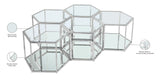 Sei Glass Modular Coffee Table with Mirrored Base - Elevate Your Space with Stylish Versatility!