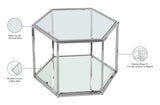 Sei Glass Modular Coffee Table with Mirrored Base - Elevate Your Space with Stylish Versatility!