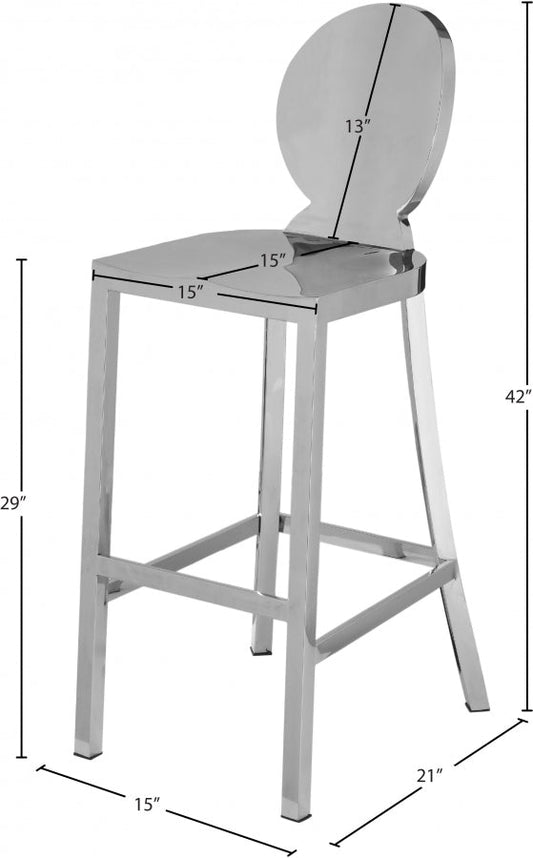 Maddox Chrome Stainless Steel Bar Stool