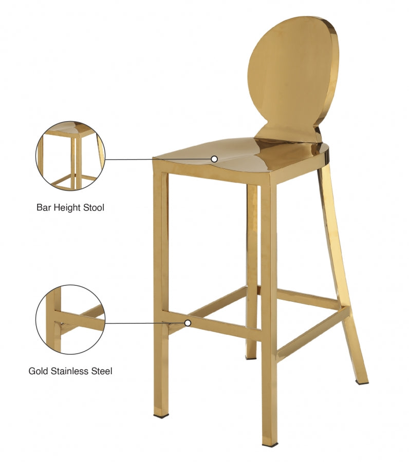 Maddox Gold Stainless Steel Bar Stool