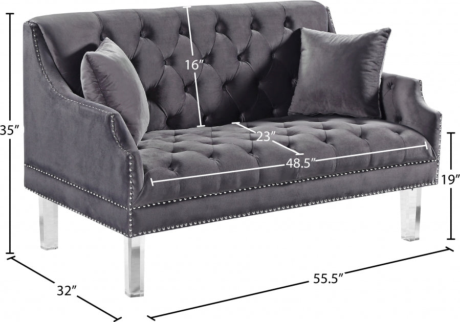 Roxy Velvet Loveseat