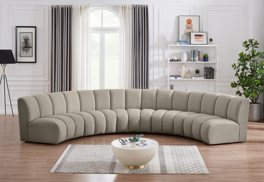 Infinity Boucle Fabric 5pc. Sectional