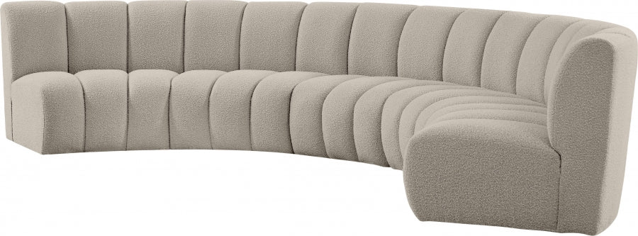 Infinity Boucle Fabric 5pc. Sectional