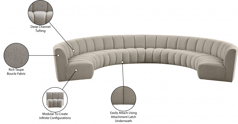 Infinity Boucle Fabric 8pc. Sectional