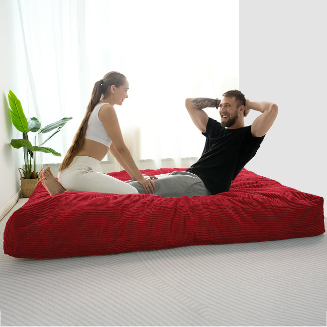 MAXYOYO Giant Bean Bag Chair Bed for Adults, Convertible Beanbag Folds from Lazy Chair to Floor Mattress Bed