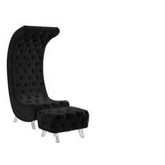 Crescent Velvet Chair