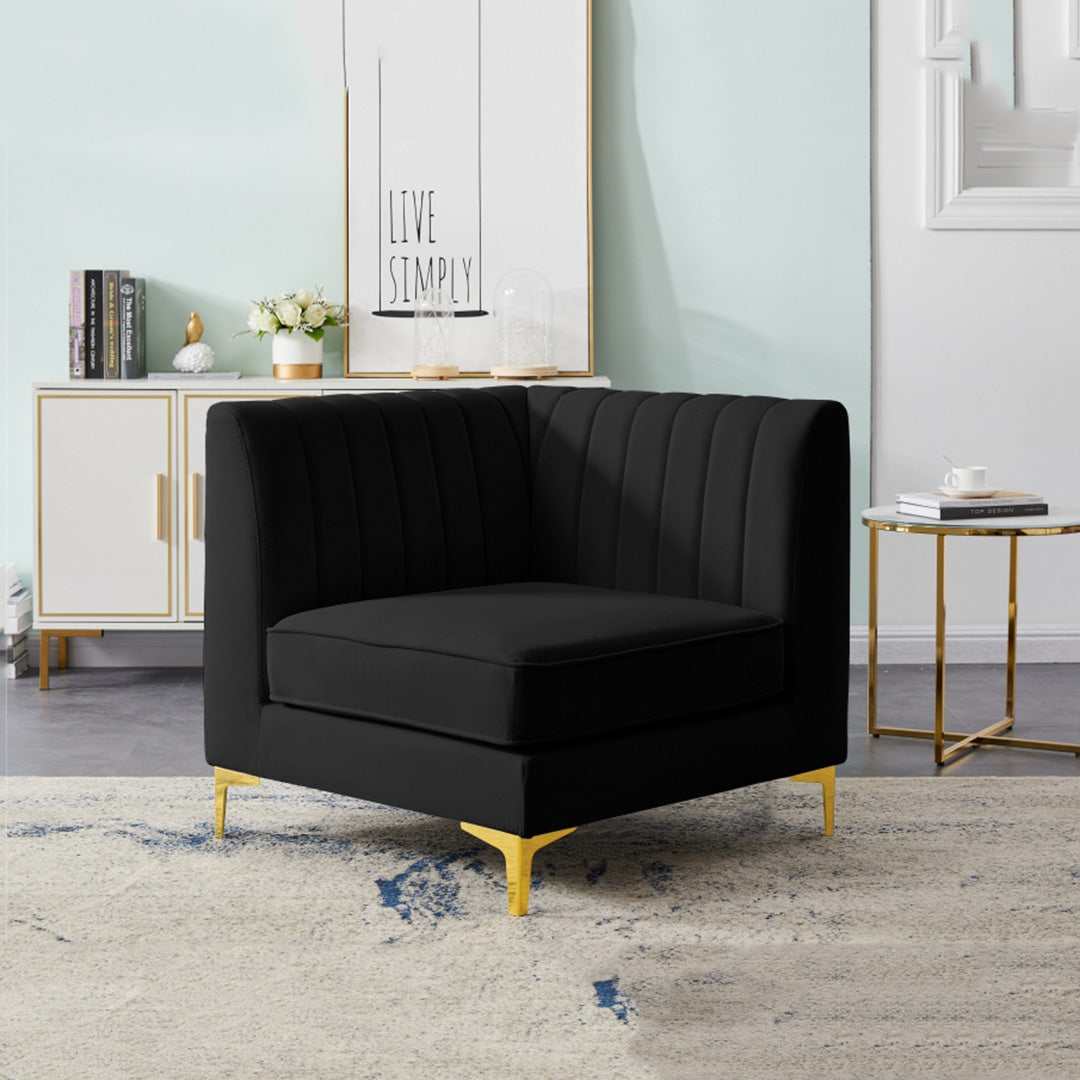 Alina Velvet Modular Corner Chair