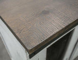 4 Door 70" TV Stand - Pueblo White Solid Pine Wood