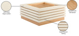 Rory Coffee Table - Contemporary Oak Veneer Design with Stylish Vegan Leather Accents, 39"x39"