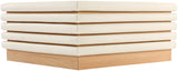 Rory Coffee Table - Contemporary Oak Veneer Design with Stylish Vegan Leather Accents, 39"x39"