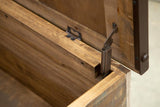 Bedroom Storage Trunk - Antique Solid Pine Wood Design