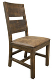 Seat Chair - Ladder Back Dining Chair with Faux Leather