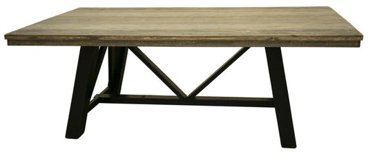 Loft Brown Rectangular Dining Table | Solid Pine Wood
