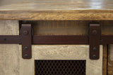 3 Drawer 1 Door End Table | Antique Solid Pine Wood