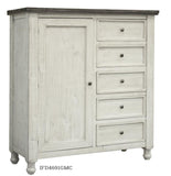 5 Drawer 1 Door Gentleman Chest - Farmhouse White Pine