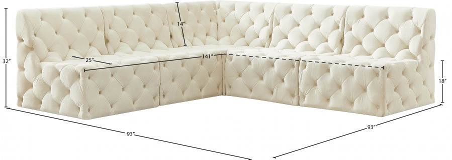 Tuft Velvet Modular Sectional