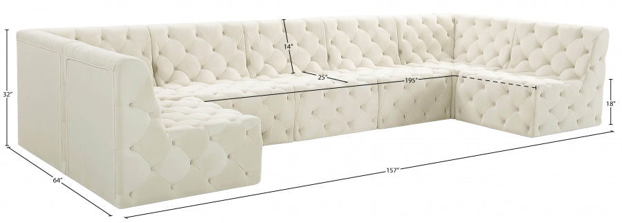 Tuft Velvet Modular Sectional