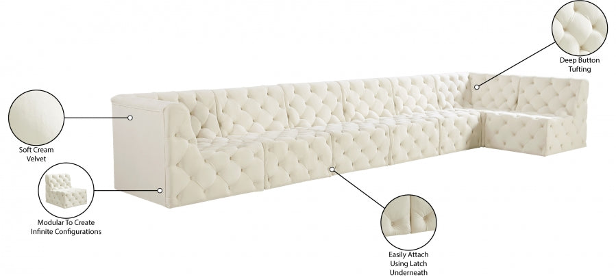 Tuft Velvet Modular Sectional