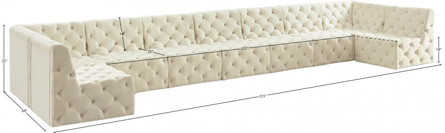 Tuft Velvet Modular Sectional