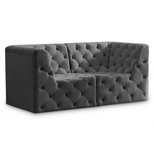 Tuft Velvet Modular 70" Sofa