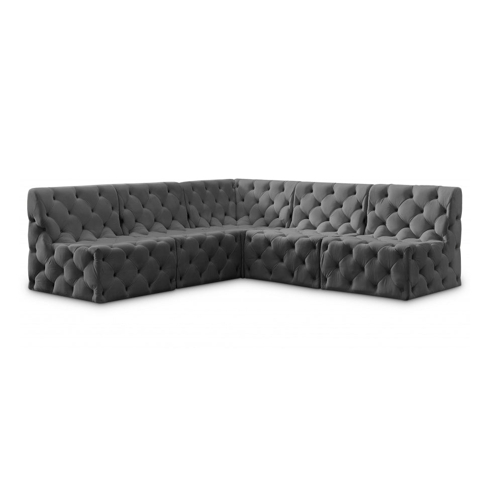 Tuft Velvet Modular Sectional