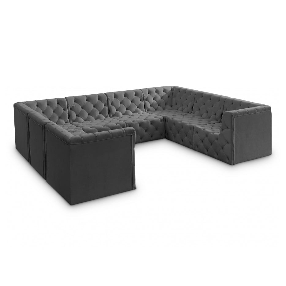 Tuft Velvet Modular Sectional