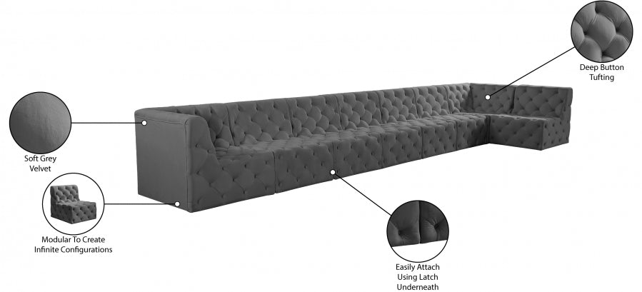 Tuft Velvet Modular Sectional