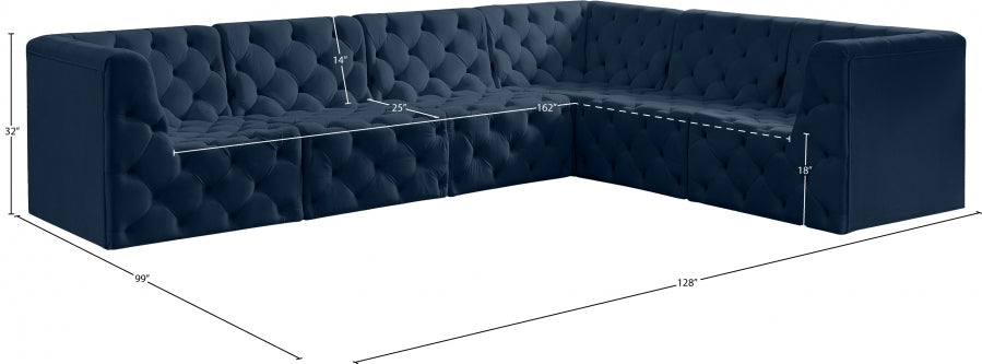 Tuft Velvet Modular Sectional