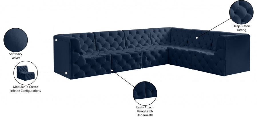 Tuft Velvet Modular Sectional