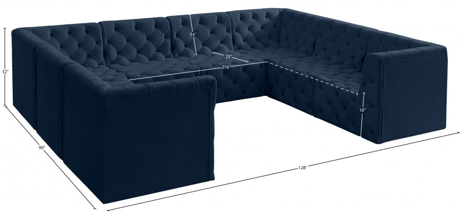 Tuft Velvet Modular Sectional