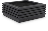 Rory Contemporary Coffee Table with Elegant Oak Veneer and Soft Leather Accents for Stylish Living